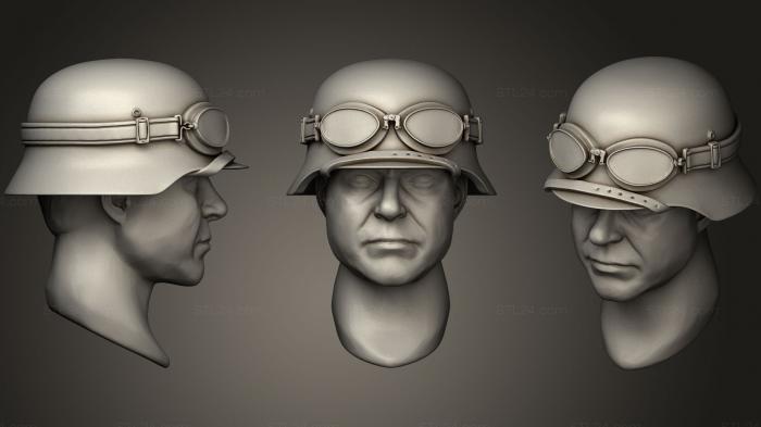 Military figurines (HEADS HELMETS5, STKW_0455) 3D models for cnc